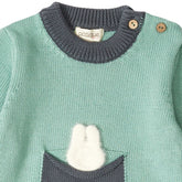 Patique Yeşil Renkli Cep Detaylı İkili Takım